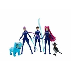 Fantasy Demon Hunter Warrior Figures Plastic Collectible Model Toys Set 5 piec